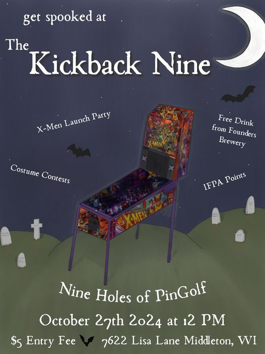 The Kickback Nine pin golf flyer