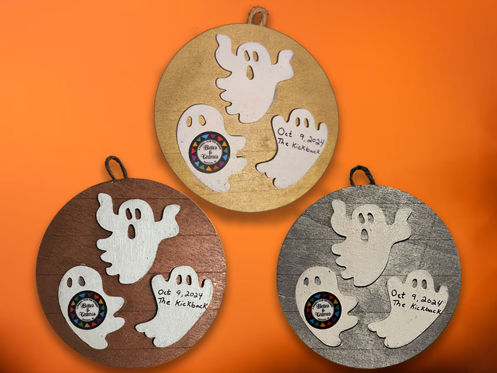 ghost trophies for October 2024 Belles and Chimes